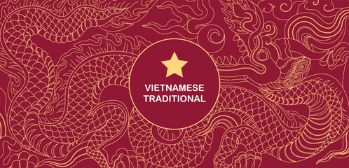vietnamese traditional decorative art, asian pattern