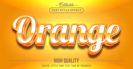Poster - Editable text style effect - Fresh Orange text style theme.