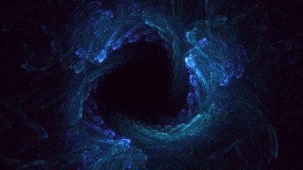 Poster - 3D rendering abstract colorful fractal light background