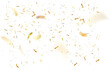 Transparent background with falling confetti