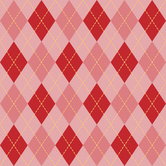 argyle plaid seamless pattern sweater vest pink and red color stripes white background , plaid decor