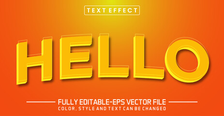Poster - Hello text editable style effect