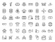 © anatolir - Augmented reality icons set outline vector. Virtual reality. Cube 360