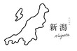 新潟 にいがた niigata　シンプルな地図