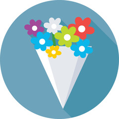 Canvas Print - Bouquet Vector Icon