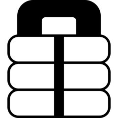 Sticker - sleeping bag solid line icon