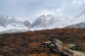 Sticker - Beautiful landscape of Cordillera del Paine view from Mirador del Frances