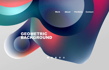 Abstract liquid background for your landing page design. Web page for website or mobile app wallpaper