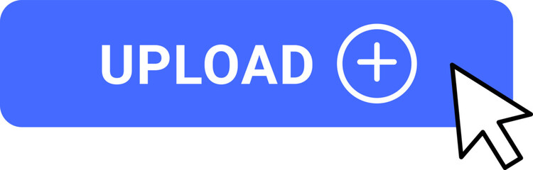 Upload click button Web Design element. Vector illustration