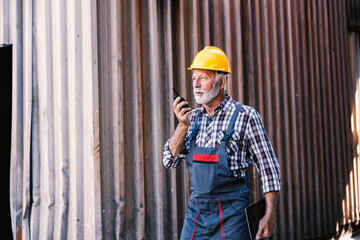 Wall Mural - Heavy industry management and industry operating. 