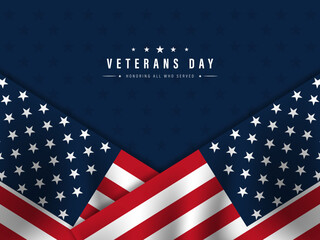 Wall Mural - Veterans day USA, vector illustration Honoring all who served. November 11,