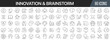 © stas111 - Innovation and brainstorm line icons collection. Big UI icon set in a flat design. Thin outline icons pack. Vector illustration EPS10