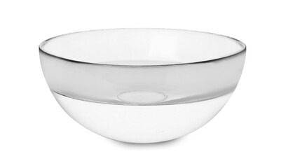 Sticker - Glass bowl full of water isolated on white