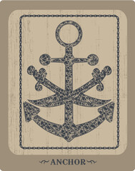 Canvas Print - T-shirt print. Nautical marine, badge design.