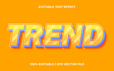 Poster - trend text effect with trendy theme. yellow text lettering typography font style