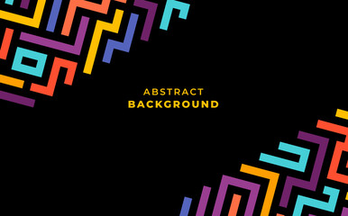 Poster - flat background with colorful lines, abstract stylish mosaic design