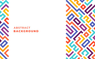 Poster - flat background with colorful lines, abstract stylish mosaic design