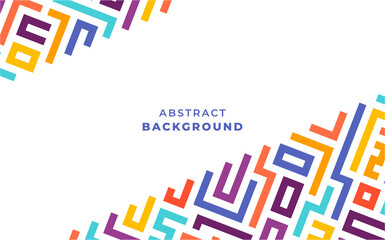 Poster - flat background with colorful lines, abstract stylish mosaic design