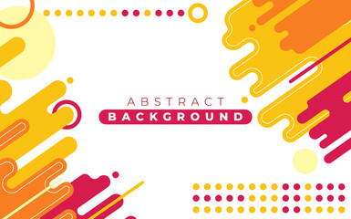 Poster - Abstract orange Rounded Lines Halftone Transition. Minimalist flat geometric background design