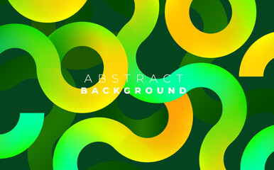 Poster - Abstract gradient colorful circles geometric shape background. overlapping circles and lines.