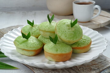 kue Apam or apem indonesian traditional sweet snack.