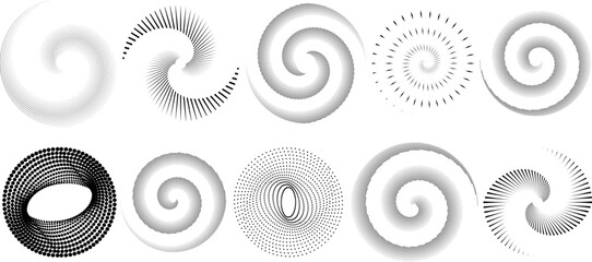 Poster - lines in circle form . spiral vector illustration .technology round. wave logo . design element . ab