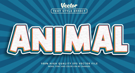 Poster - Editable text effects, Animal text with new charming and nice color combinations
