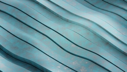 Poster - 3d rendering of an abstract background of many wavy lines. blue background, wavy ribbons. images for