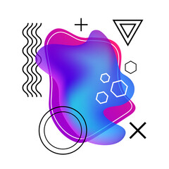 Poster - amoeba graphic design element for your design projects