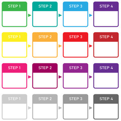 Template infographic with 4 steps for business concept isolated on white background. Can be used for presentations, workflow, etc. jpeg image jpg illustration
