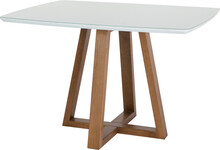 Wooden Modern Table On White Background.