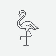 Wall Mural - Flamingo icon design. Flamingo symbol. Vector illustration