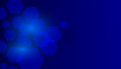 Wall Mural - Abstract technology blue concept geometric hexagon background. Vector illustration
