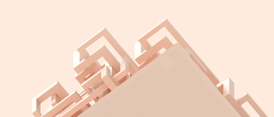Poster - creative business ideas. architecture background and geometric shape design for internet connectivit