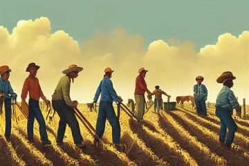 Wall Mural - Agricultural. High quality 2d illustration