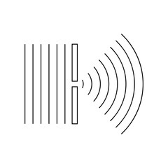 wave diffraction diagram with single slit in physics