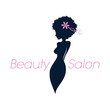 Silhouette profile of an African American lady cameo logo in vector format