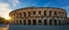 View Of Famous Arena At Sunset, Nimes