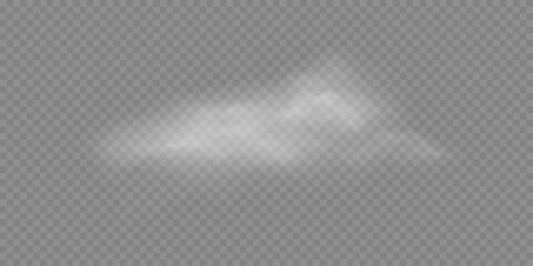 Wall Mural - White smoke puff isolated on transparent black background.. Steam explosion special effect. Effective texture of steam, fog, cloud, smoke. Stock royalty free vector illustration. PNG	