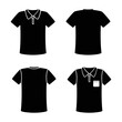 T-shirts template mockup set in vector format