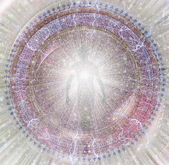 Wall Mural - shining aura and rays of light
