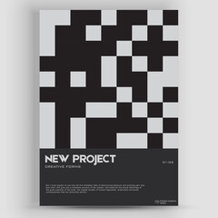 Aufkleber - bauhaus and swiss pattern background. graphic template made with bold typography and abstract geomet