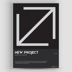 Aufkleber - bauhaus and swiss pattern background. graphic template made with bold typography and abstract geomet