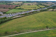 Aerial View of British Motorways With Traffic