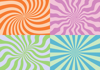 Poster - Solar Explosion Background. Sun Burst Effect with Waves. Swirl Vector Pattern. Twisted and Distorted Texture