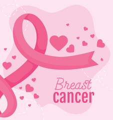 Sticker - ribbon breast cancer campaign