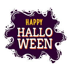 Wall Mural - happy halloween lettering card