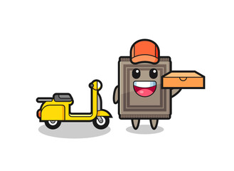 Poster - Character Illustration of carpet as a pizza deliveryman