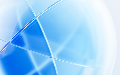 Poster - Transparent glass with gradient colors, 3d rendering.