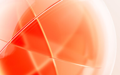 Poster - Transparent glass with gradient colors, 3d rendering.